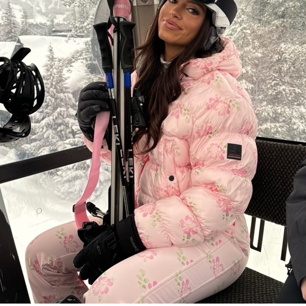 LoveShackFancy Pink ski suit